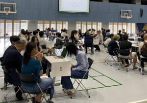 高校２年生の探究発表の会場の様子