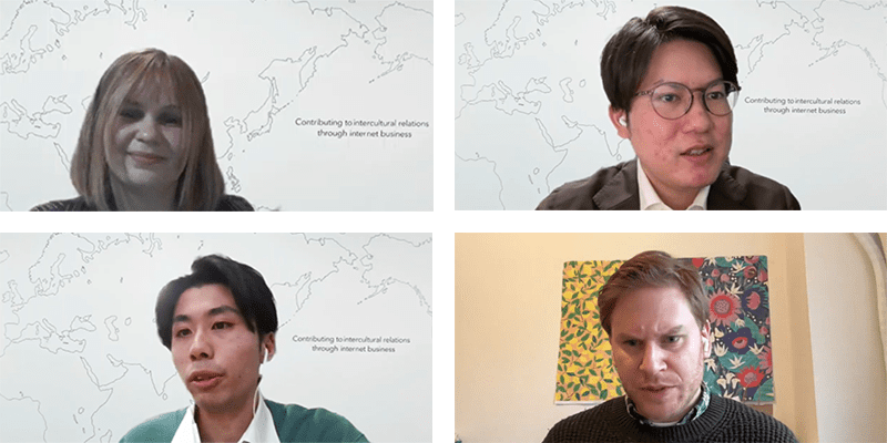 web上でのプレインタビューの様子