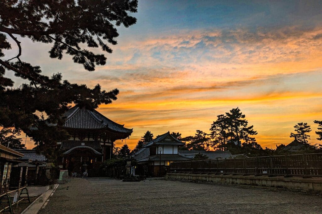 興福寺の夕日