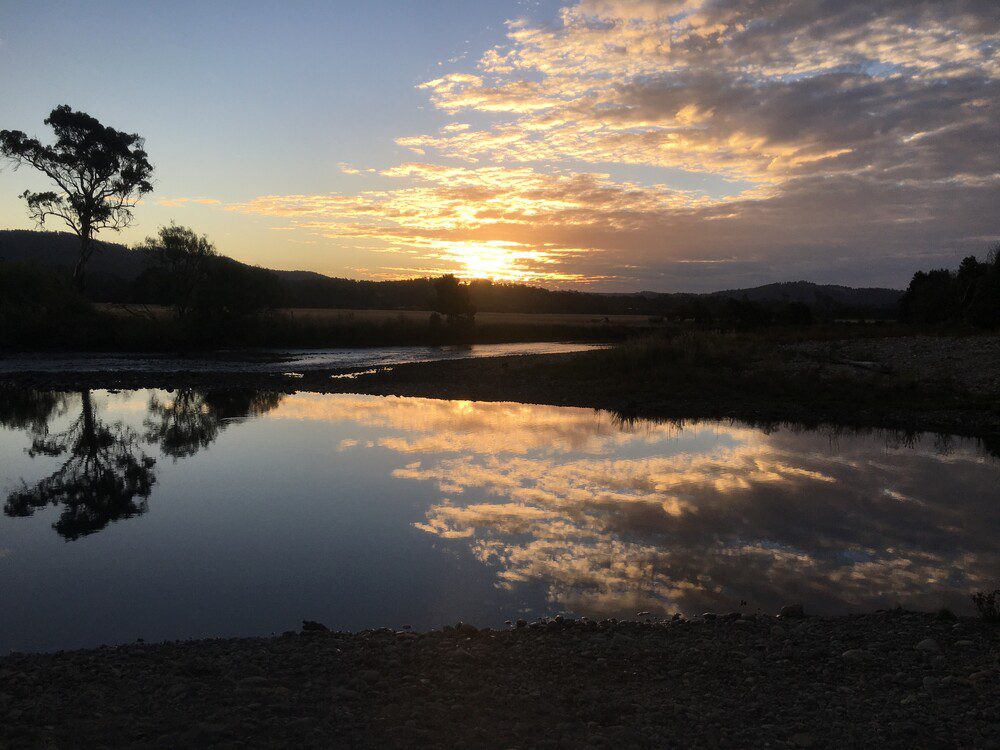 タスマニアのデボンポートで撮った夕焼けの写真